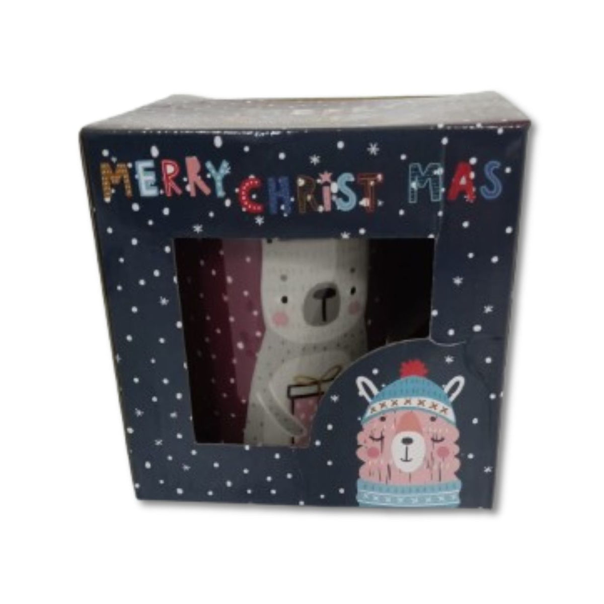 Taza con ilustración de oso Merry Christ Mas de Porcelana 1 pieza