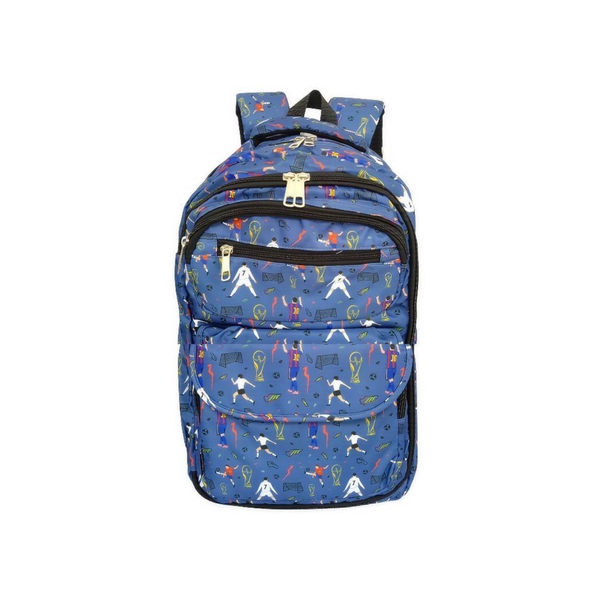 Mochila Escolar Futbol Mamgos para Niños color azul 1 pieza