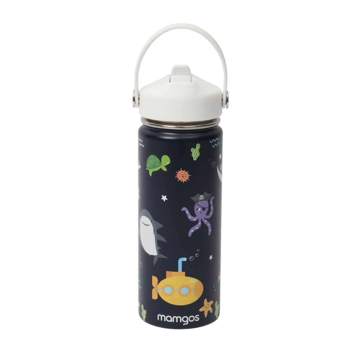 Termo con popote Mamgos Océano 2.0 Acero inoxidable 530 ml
