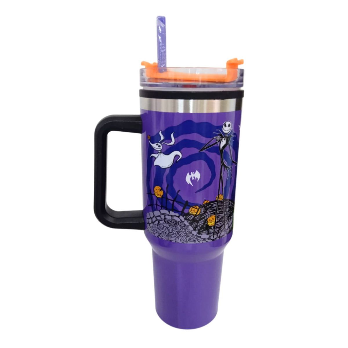 Termo con popote El extraño mundo de Jack plástico 1.2 L