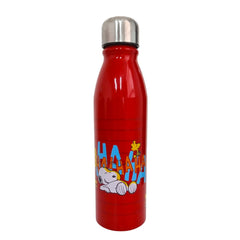 Botella Snoopy Peanuts color roja de Aluminio 600 ml
