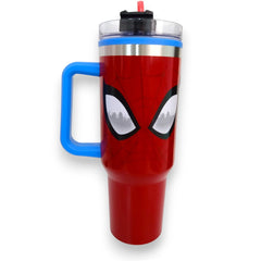 Termo con popote Spiderman de Acero inoxidable 1.2 L