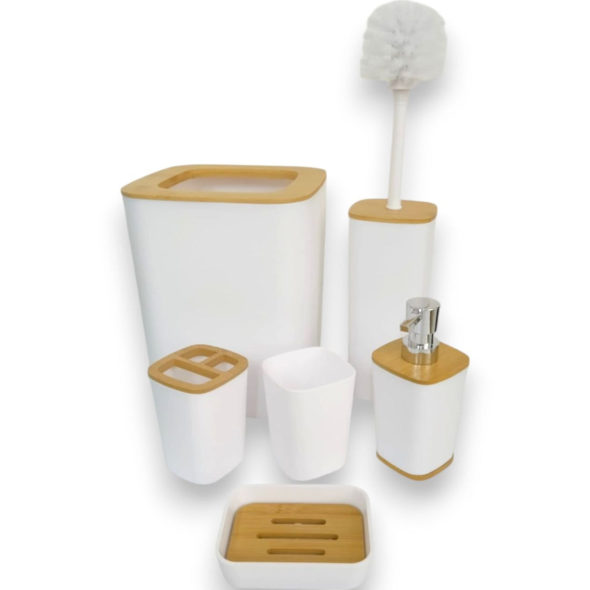 Organizador para Baño color Blanco de Plástico 6 piezas