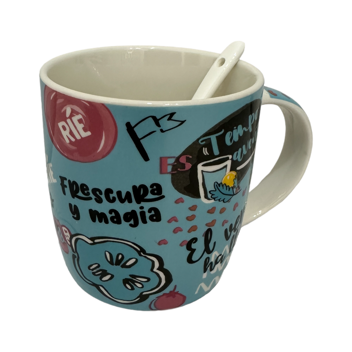 Taza Con Cuchara Frescura Y Magia