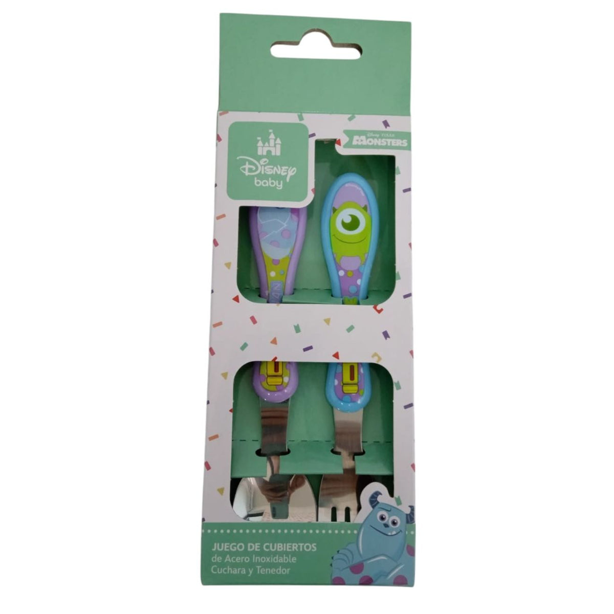Cubiertos Monsters Inc de Bebé Acero inoxidable 2 Piezas