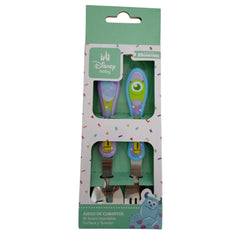 Cubiertos Monsters Inc de Bebé Acero inoxidable 2 Piezas