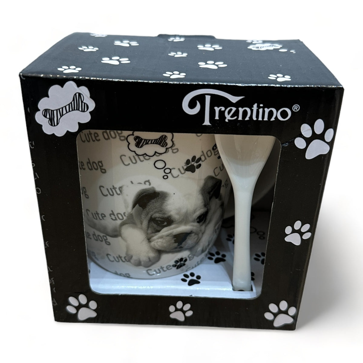 Taza De Porcelana Con Cuchara De Perro