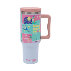 Termo con popote Mamgos Tenis Acero inoxidable 1.2 L