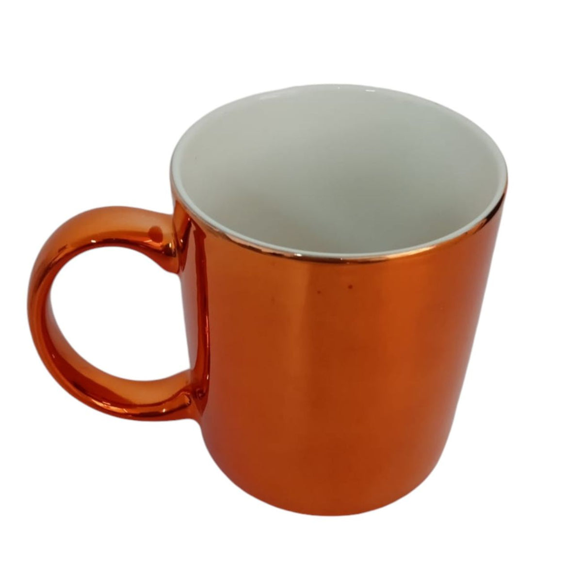 Taza fluorescente naranja de porcelana 1 pieza