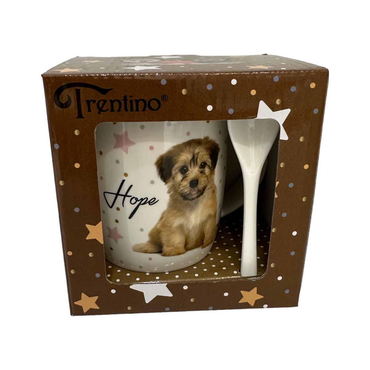 Taza De Porcelana Con Cuchara De Perro