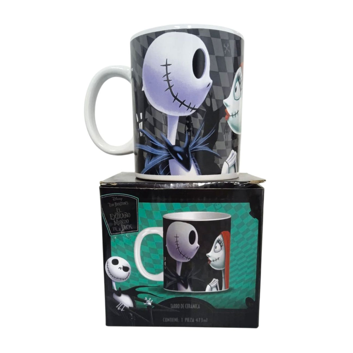 Taza Jack y Sally de Cerámica el extraño mundo de Jack 473ml