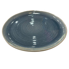 Plato trinche de ceramica 27x27 azul