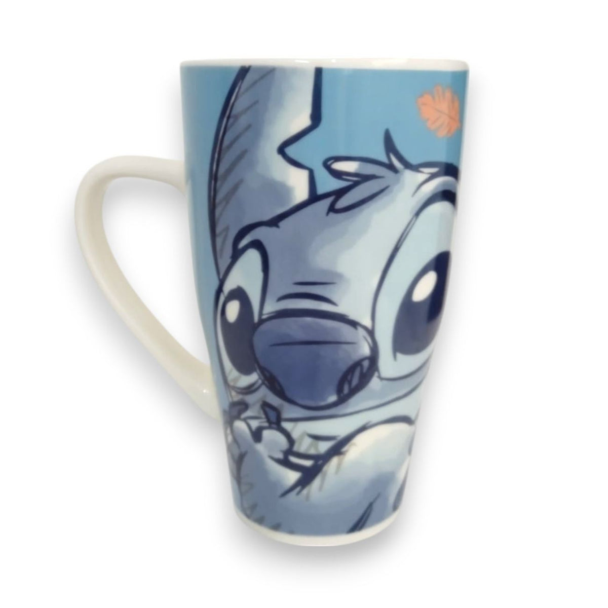 Taza Stitch de porcelana azul con blanco 540 ml