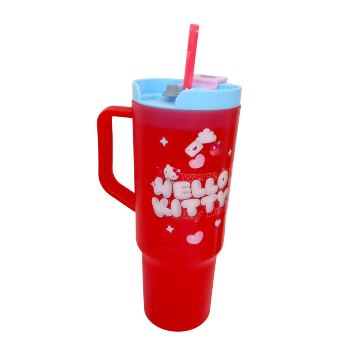 Vaso con popote y tapadera Hello Kitty 1.2 L Plástico