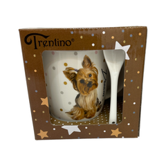 Taza De Porcelana Con Cuchara De Perro
