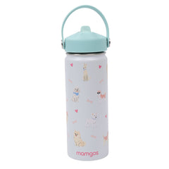 Termo con popote Mamgos Perritos Acero inoxidable 530 ml