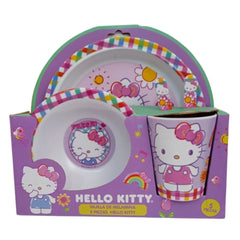 Vajilla Hello Kitty para Bebés de Melamina incluye 5 piezas