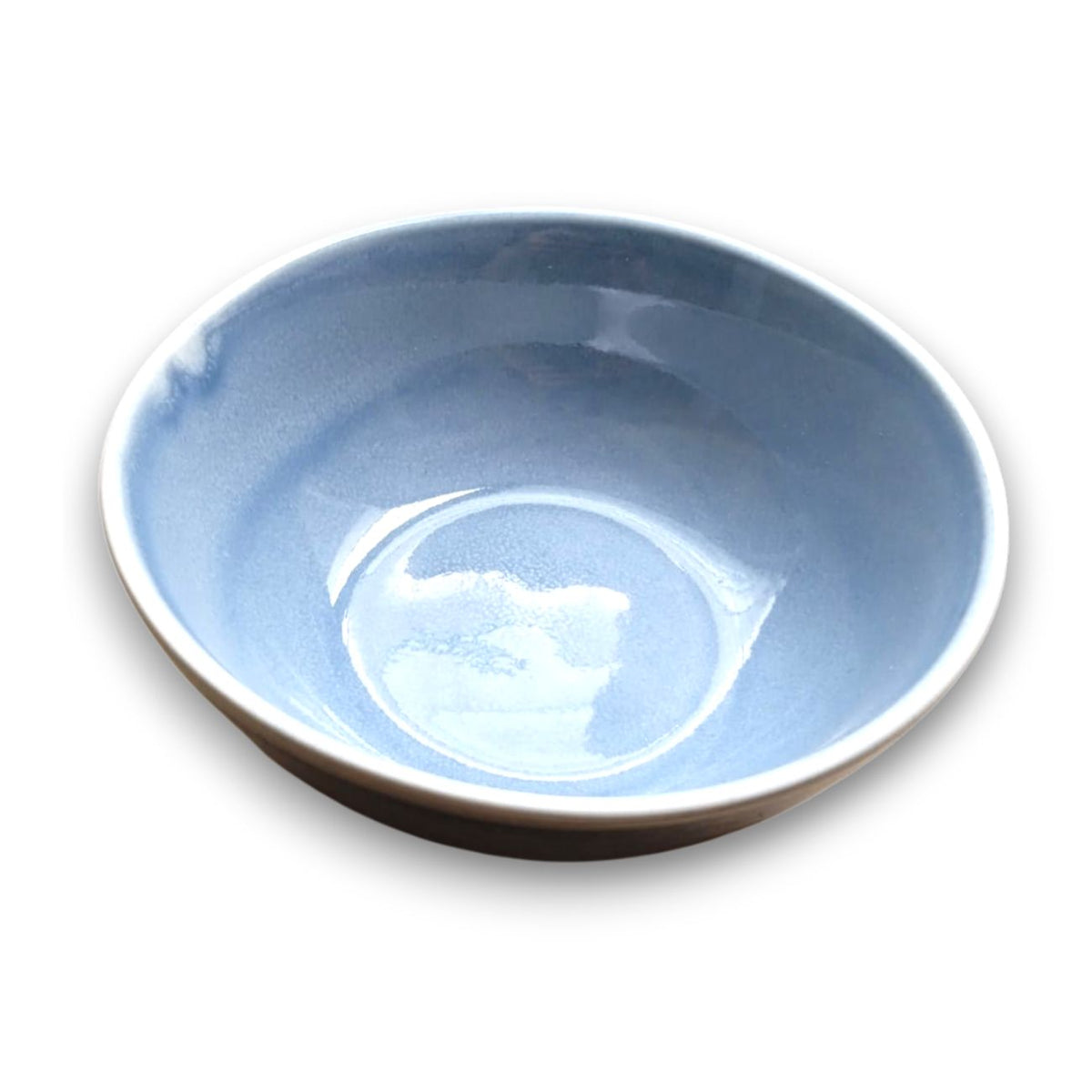 Plato Azul con blanco de Cerámica 1 pieza