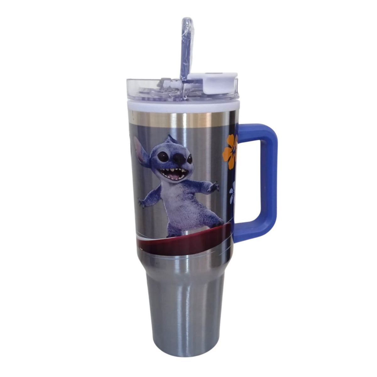 Termo con popote Stitch surfin 1.2 L Acero Inoxidable