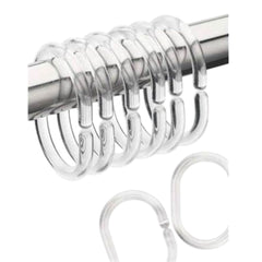 Ganchos Sanitary Ware Window para cortina Plástico 12 piezas