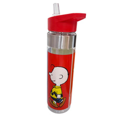 Botella con popote Snoopy Peanuts Plástico 650 ml