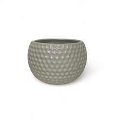 Maceta de cerámica con diseño tipo pelota de golf 14x11x11