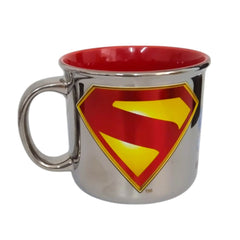 Taza Superman plateada con rojo de Cerámica 430 ml