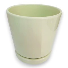 Maceta color Verde de Cerámica 1 pieza 14 x 13 cm
