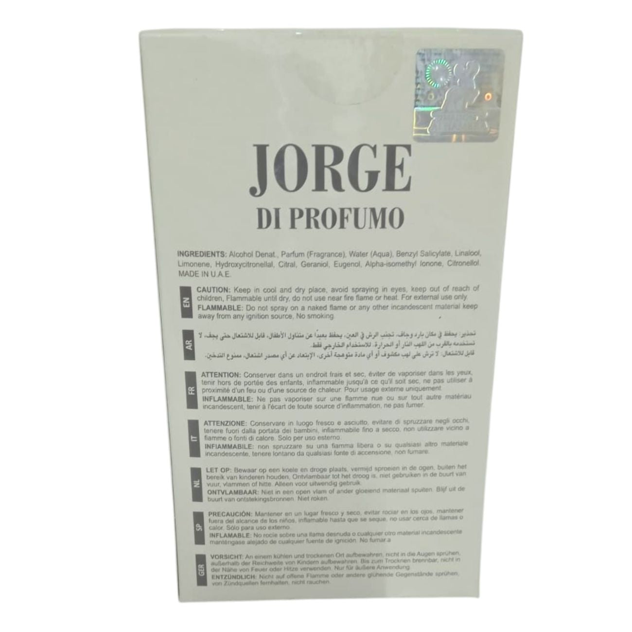 Perfume Maison Alhambra Jorge Di Profumo Aqua EdP 100 ml