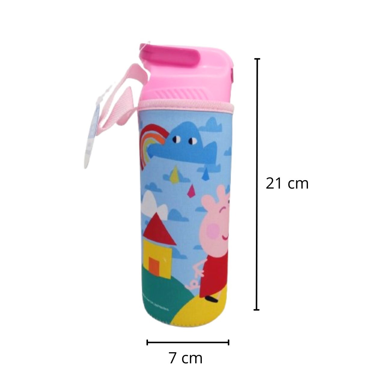 Botella con popote Peppa Pig para Niñas Plástico 600 ml