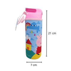 Botella con popote Peppa Pig para Niñas Plástico 600 ml