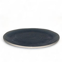 Platos de porcelana color azul espiral 22x22
