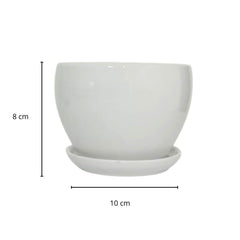 Maceta color blanca de Porcelana 1 pieza