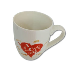 Taza con ilustración de un corazón de Porcelana 1 pieza