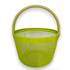 Cesto verde de Metal con asa 1 pieza 25 x 18 cm