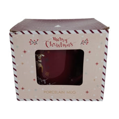 Taza de reno Merry Christmas de Porcelana 1 pieza