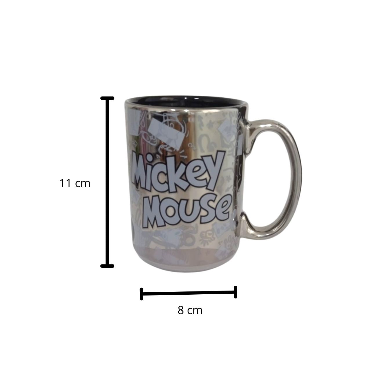 Taza Mickey Mouse Cerámica plateada 430 ml
