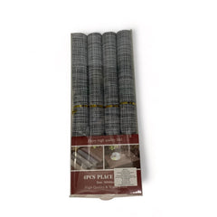 Set de manteles color gris 4 piezas