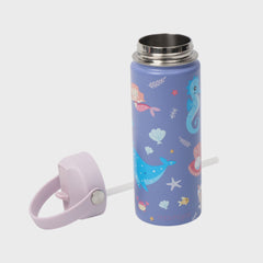 Termo con popote Mamgos Sirena 2.0 Acero inoxidable 530 ml