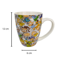 Taza Rugrats con caja de porcelana multicolor 500 ml