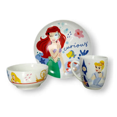 Vajilla de Princesa Disney de porcelana  de 3 piezas