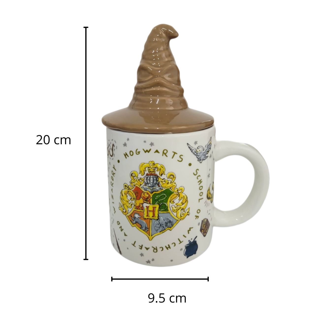 Taza Harry Potter Hogwarts Sombrero 3D Cerámica 532 ml