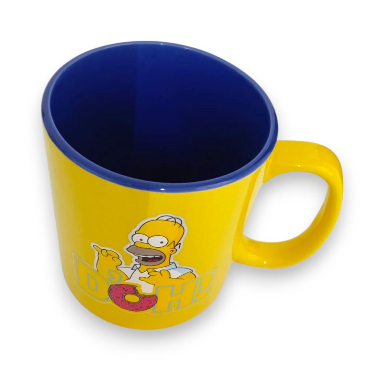 Taza Homero Simpson amarilla metalizada de cerámica 591 ml