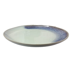 Platos de porcelana color blanco con azul 28cm