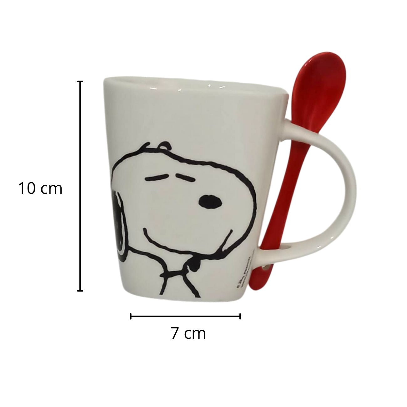 Taza con cuchara Peanuts Snoopy Porcelana 400 ml
