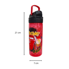 Botella con popote Cars de Plástico con asa 600 ml
