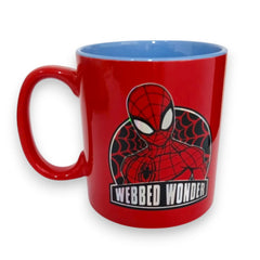 Taza Spiderman metalizada roja de cerámica 591 ml