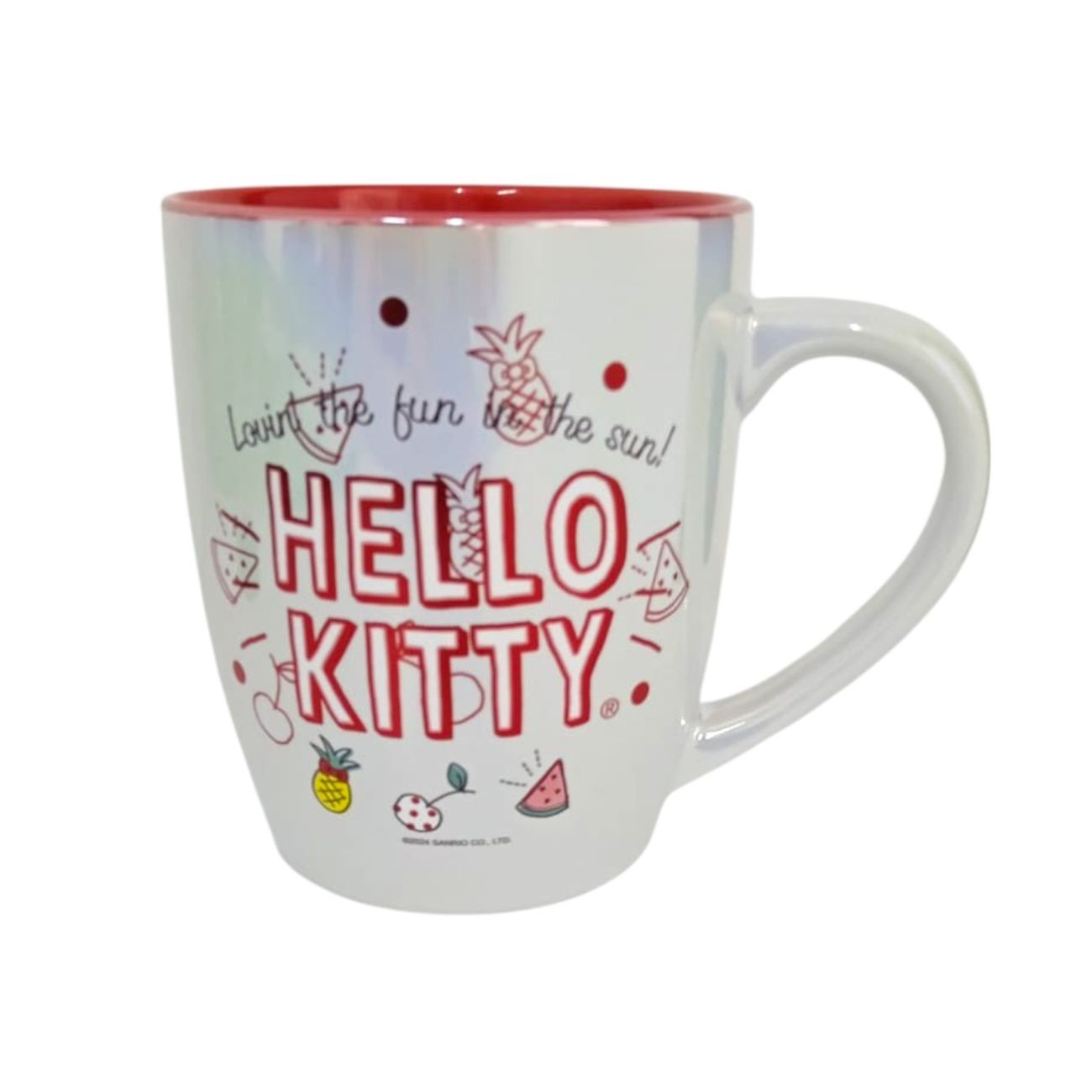 Taza Jumbo Hello Kitty Irisdicente De Cerámica 750 ml