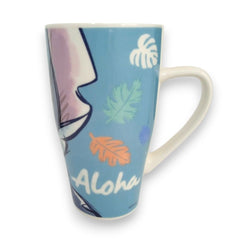 Taza Fun Kids de Stitch de porcelana azul con blanco 540 ml