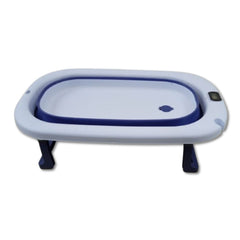 Bañera para bebé azul de plástico con termómetro 74 x 46cm